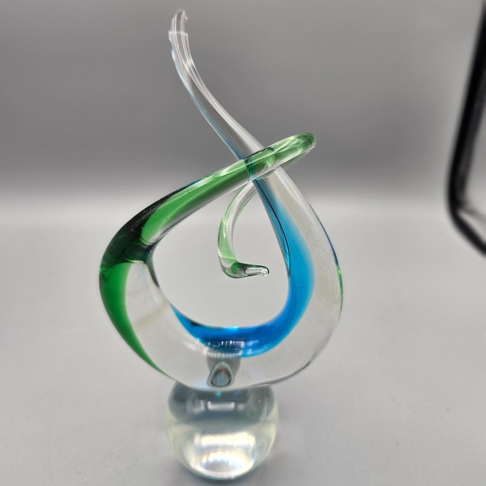 Murano Love Knot Glass Free Form Art Glass Sculpture